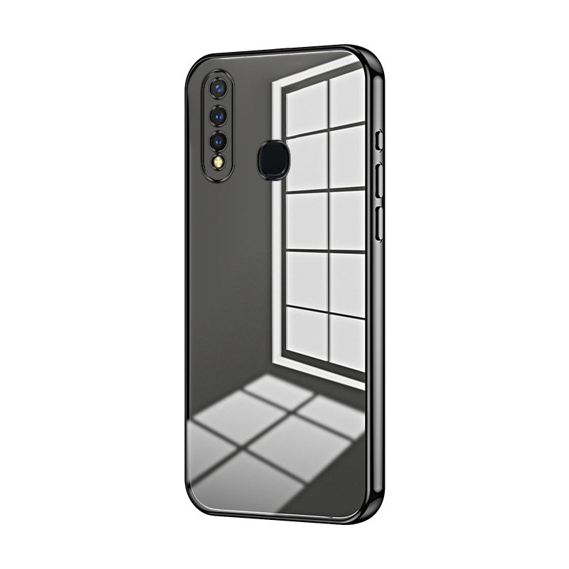 For vivo Y5s Phone Case with Transparent Plating and Fine Hole Design: Crystal Clear & Scratch-Resistant