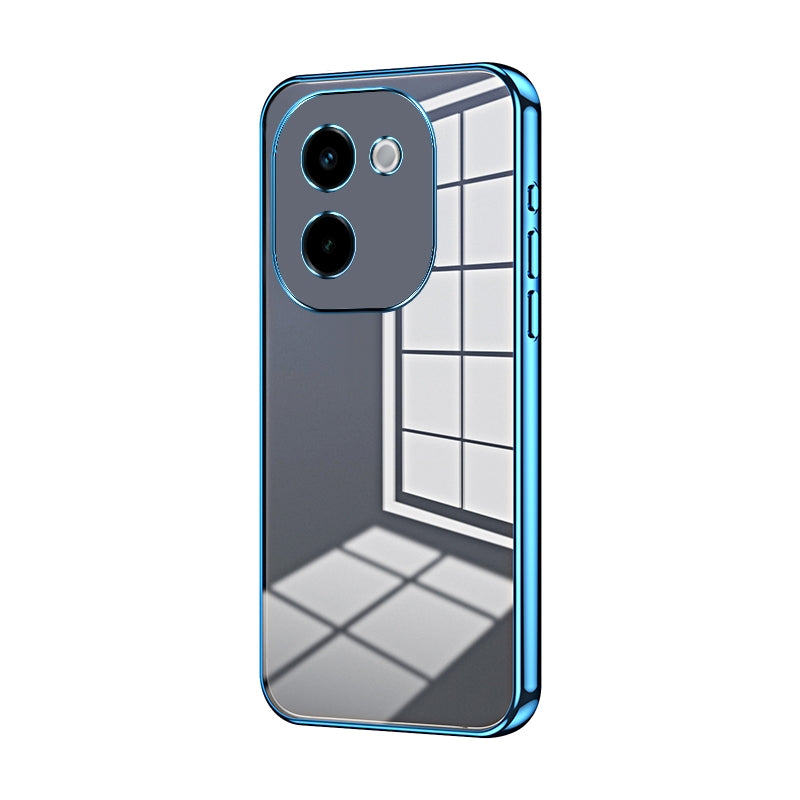 For vivo Y200 Phone Case with Transparent Plating and Fine Hole Design: Crystal Clear & Scratch-Resistant