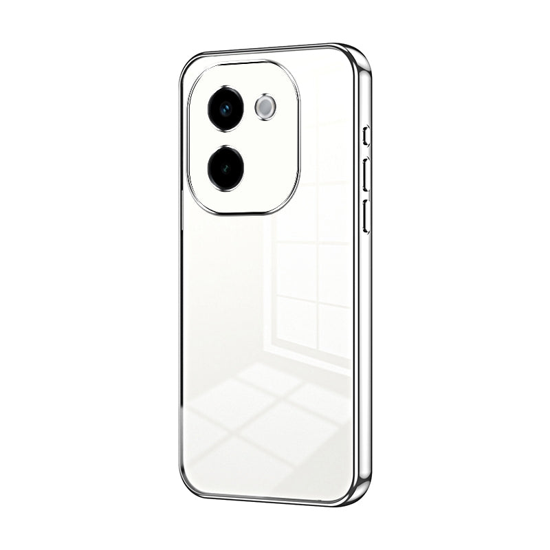 For vivo Y200 Phone Case with Transparent Plating and Fine Hole Design: Crystal Clear & Scratch-Resistant
