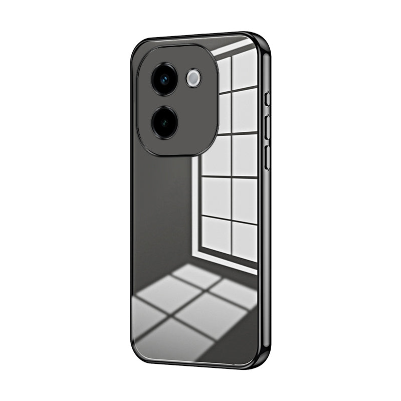 For vivo Y200 Phone Case with Transparent Plating and Fine Hole Design: Crystal Clear & Scratch-Resistant