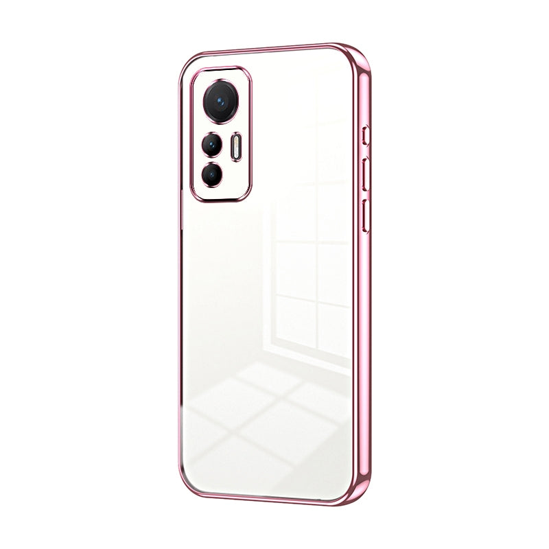 For Xiaomi 12 Lite Phone Case with Transparent Plating and Fine Hole Design: Crystal Clear & Scratch-Resistant