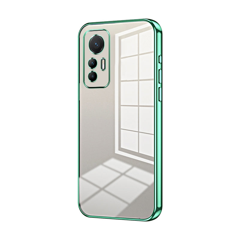 For Xiaomi 12 Lite Phone Case with Transparent Plating and Fine Hole Design: Crystal Clear & Scratch-Resistant