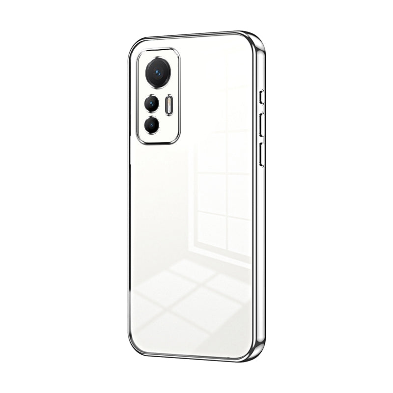 For Xiaomi 12 Lite Phone Case with Transparent Plating and Fine Hole Design: Crystal Clear & Scratch-Resistant
