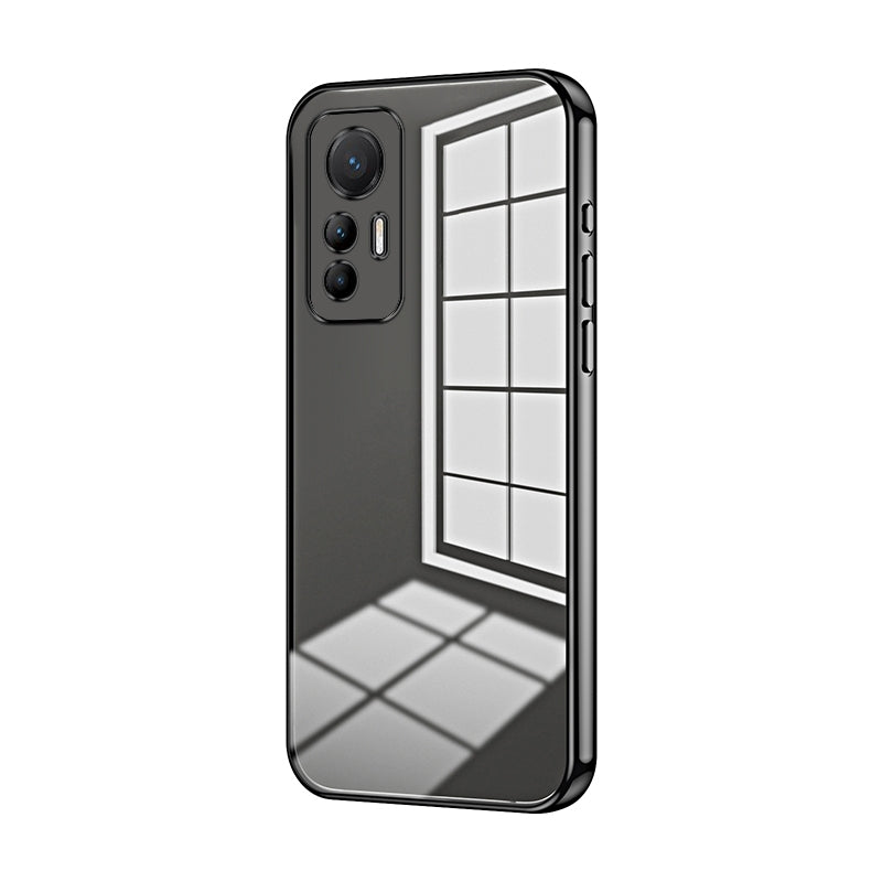 For Xiaomi 12 Lite Phone Case with Transparent Plating and Fine Hole Design: Crystal Clear & Scratch-Resistant