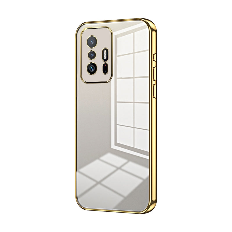 For Xiaomi 11T Phone Case with Transparent Plating and Fine Hole Design: Crystal Clear & Scratch-Resistant