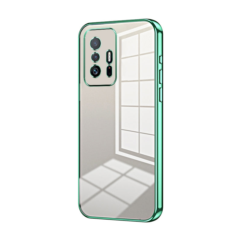 For Xiaomi 11T Phone Case with Transparent Plating and Fine Hole Design: Crystal Clear & Scratch-Resistant