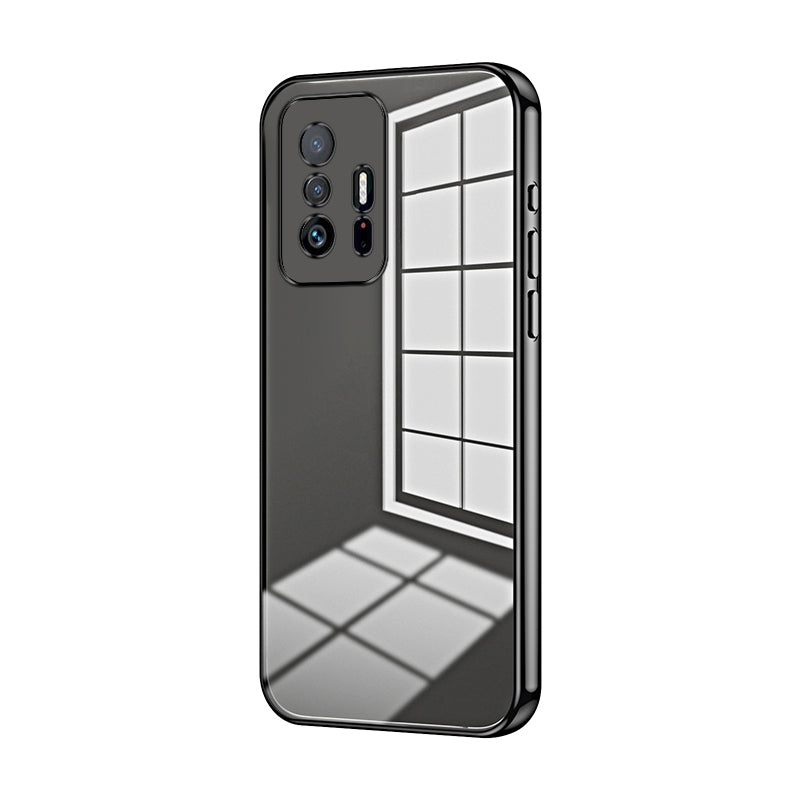 For Xiaomi 11T Phone Case with Transparent Plating and Fine Hole Design: Crystal Clear & Scratch-Resistant