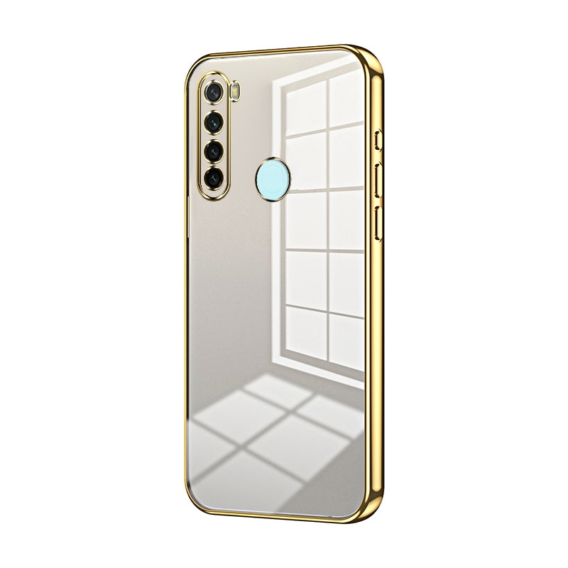 Xiaomi Redmi Note 8 2021 Phone Case with Transparent Plating and Fine Hole Design: Crystal Clear & Scratch-Resistant