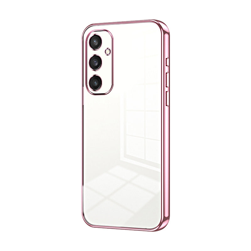 For Samsung Galaxy S24 5G Phone Case with Transparent Plating and Fine Hole Design: Crystal Clear & Scratch-Resistant