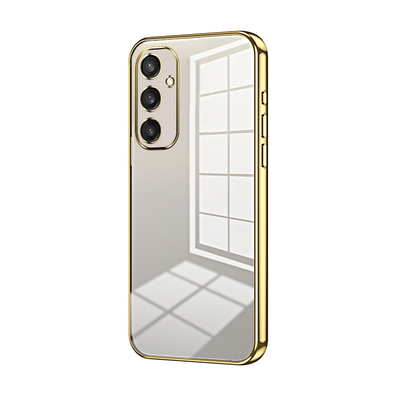 For Samsung Galaxy S24 5G Phone Case with Transparent Plating and Fine Hole Design: Crystal Clear & Scratch-Resistant