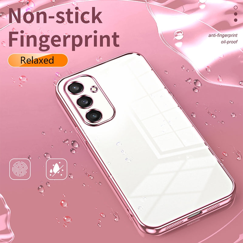 For Samsung Galaxy S24 5G Phone Case with Transparent Plating and Fine Hole Design: Crystal Clear & Scratch-Resistant