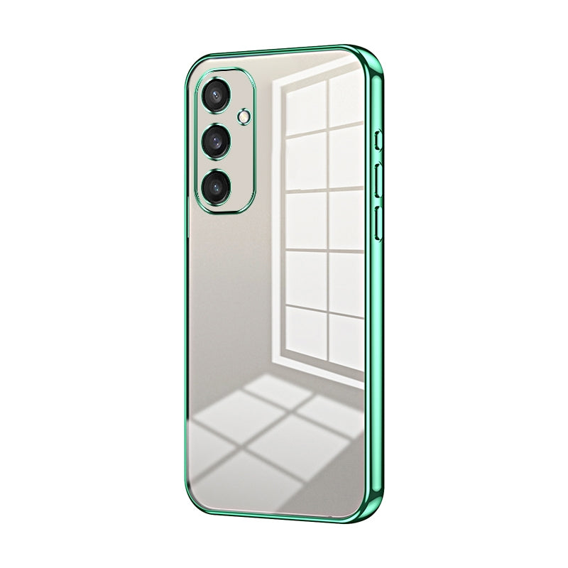 For Samsung Galaxy S24 5G Phone Case with Transparent Plating and Fine Hole Design: Crystal Clear & Scratch-Resistant