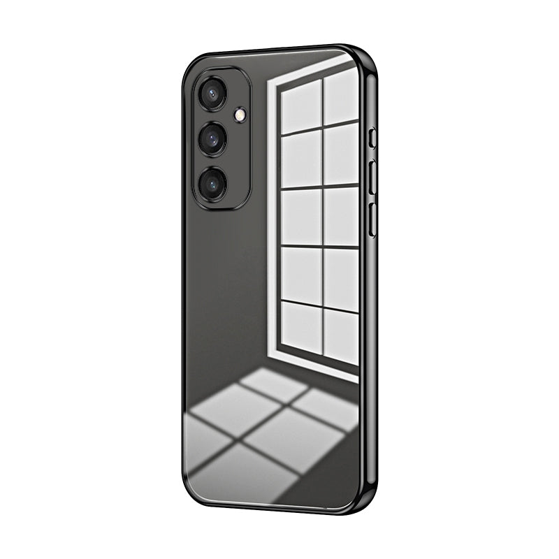 For Samsung Galaxy S24 5G Phone Case with Transparent Plating and Fine Hole Design: Crystal Clear & Scratch-Resistant