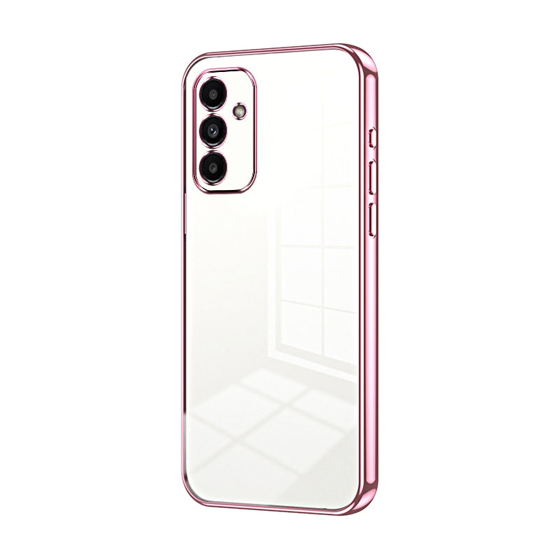 For Samsung Galaxy A14 5G Phone Case with Transparent Plating and Fine Hole Design: Crystal Clear & Scratch-Resistant