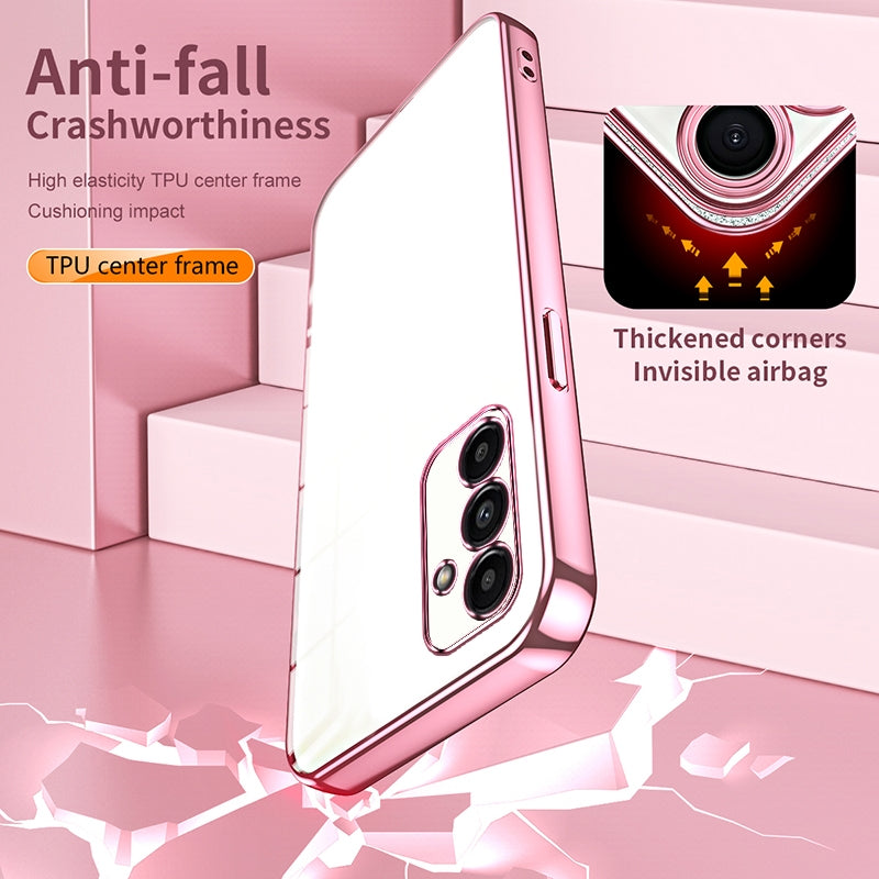 Samsung Galaxy A13 5G Phone Case with Transparent Plating and Fine Hole Design: Crystal Clear & Scratch-Resistant