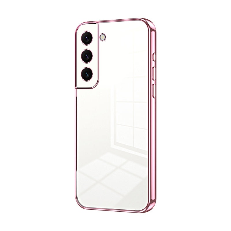 For Samsung Galaxy S22 5G Phone Case with Transparent Plating and Fine Hole Design: Crystal Clear & Scratch-Resistant