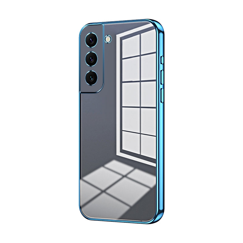 For Samsung Galaxy S22 5G Phone Case with Transparent Plating and Fine Hole Design: Crystal Clear & Scratch-Resistant