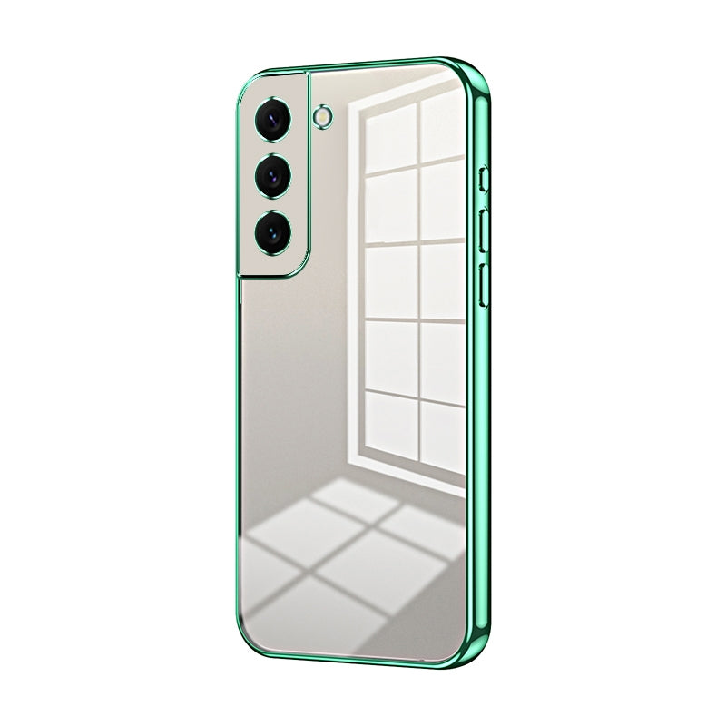 For Samsung Galaxy S22 5G Phone Case with Transparent Plating and Fine Hole Design: Crystal Clear & Scratch-Resistant