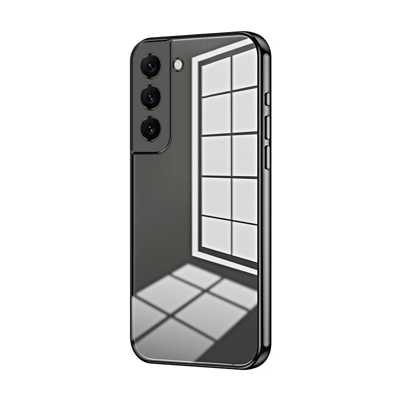 For Samsung Galaxy S22 5G Phone Case with Transparent Plating and Fine Hole Design: Crystal Clear & Scratch-Resistant