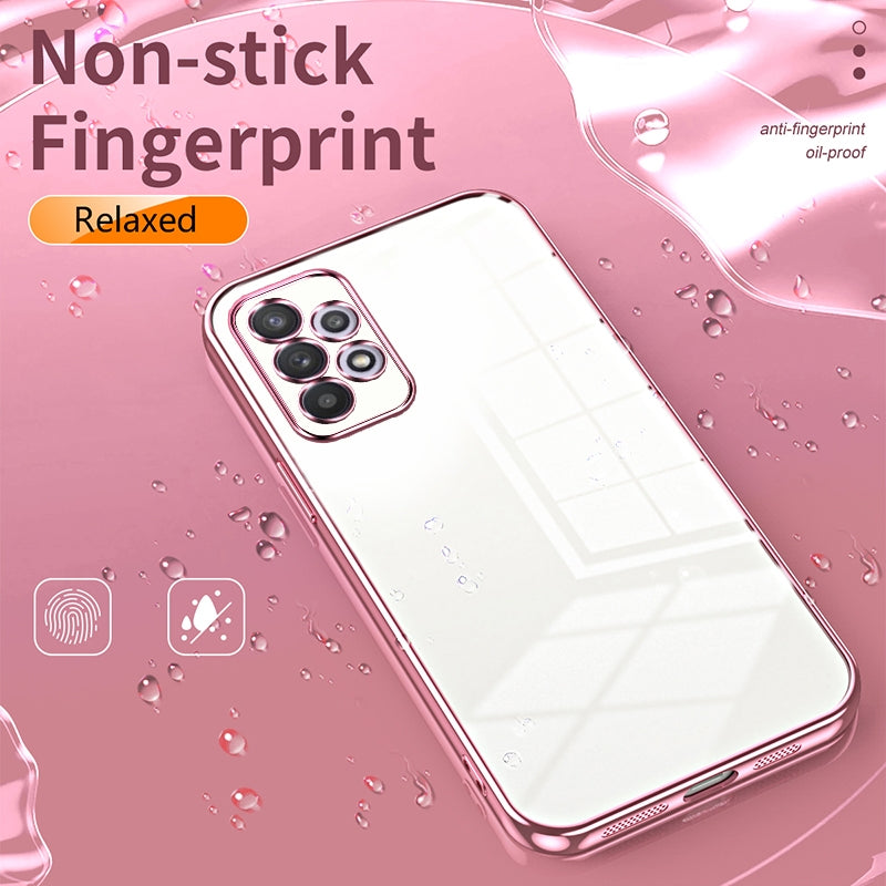 For Samsung Galaxy A32 4G Phone Case with Transparent Plating and Fine Hole Design: Crystal Clear & Scratch-Resistant