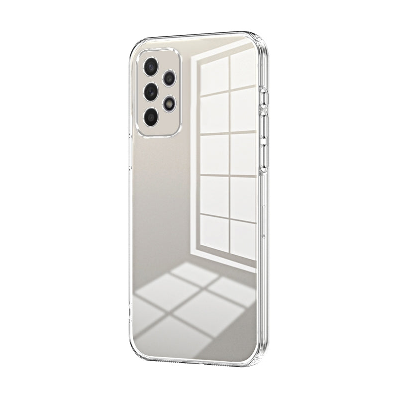 For Samsung Galaxy A32 4G Phone Case with Transparent Plating and Fine Hole Design: Crystal Clear & Scratch-Resistant