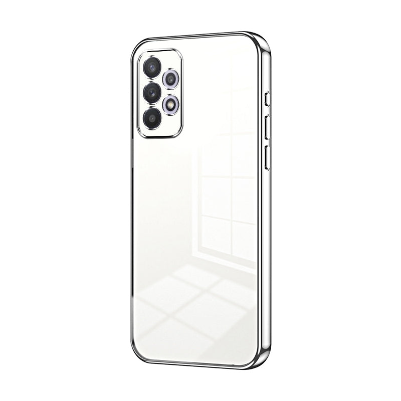 For Samsung Galaxy A32 4G Phone Case with Transparent Plating and Fine Hole Design: Crystal Clear & Scratch-Resistant