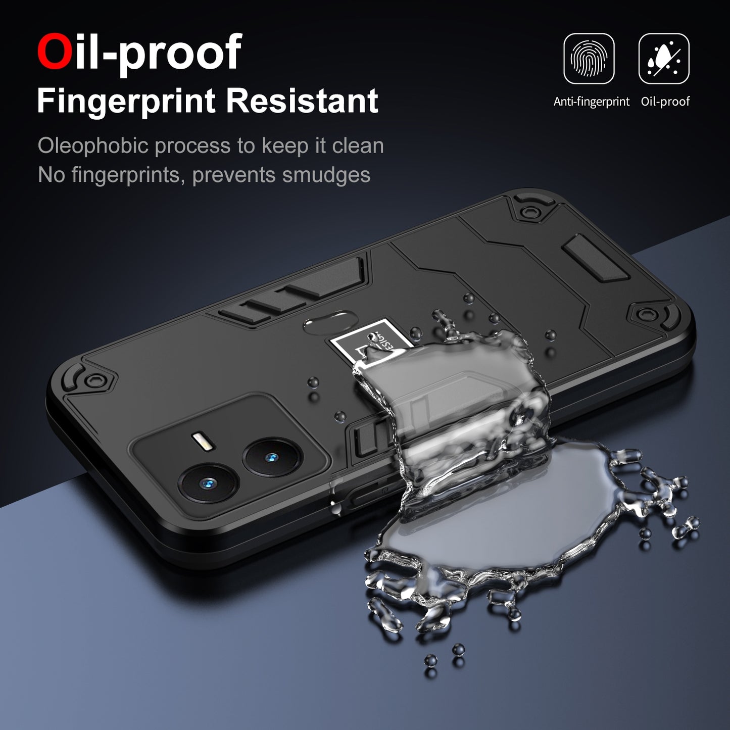 For vivo Y22s Shockproof Phone Case with Dual-Layer Protection, TPU+PC Material, Durable, Stylish Design & Lightweight Structure