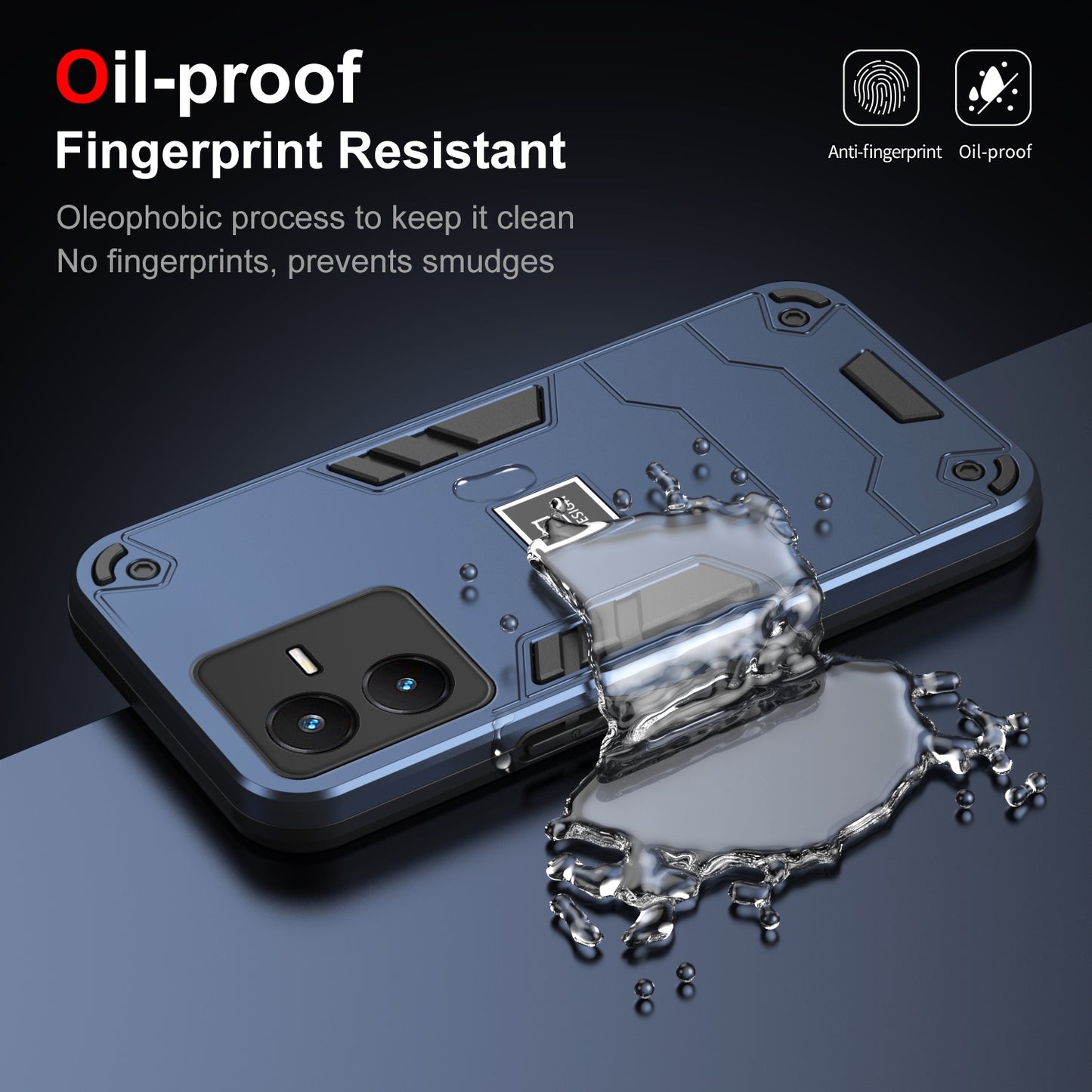 For vivo Y22s Shockproof Phone Case with Dual-Layer Protection, TPU+PC Material, Durable, Stylish Design & Lightweight Structure