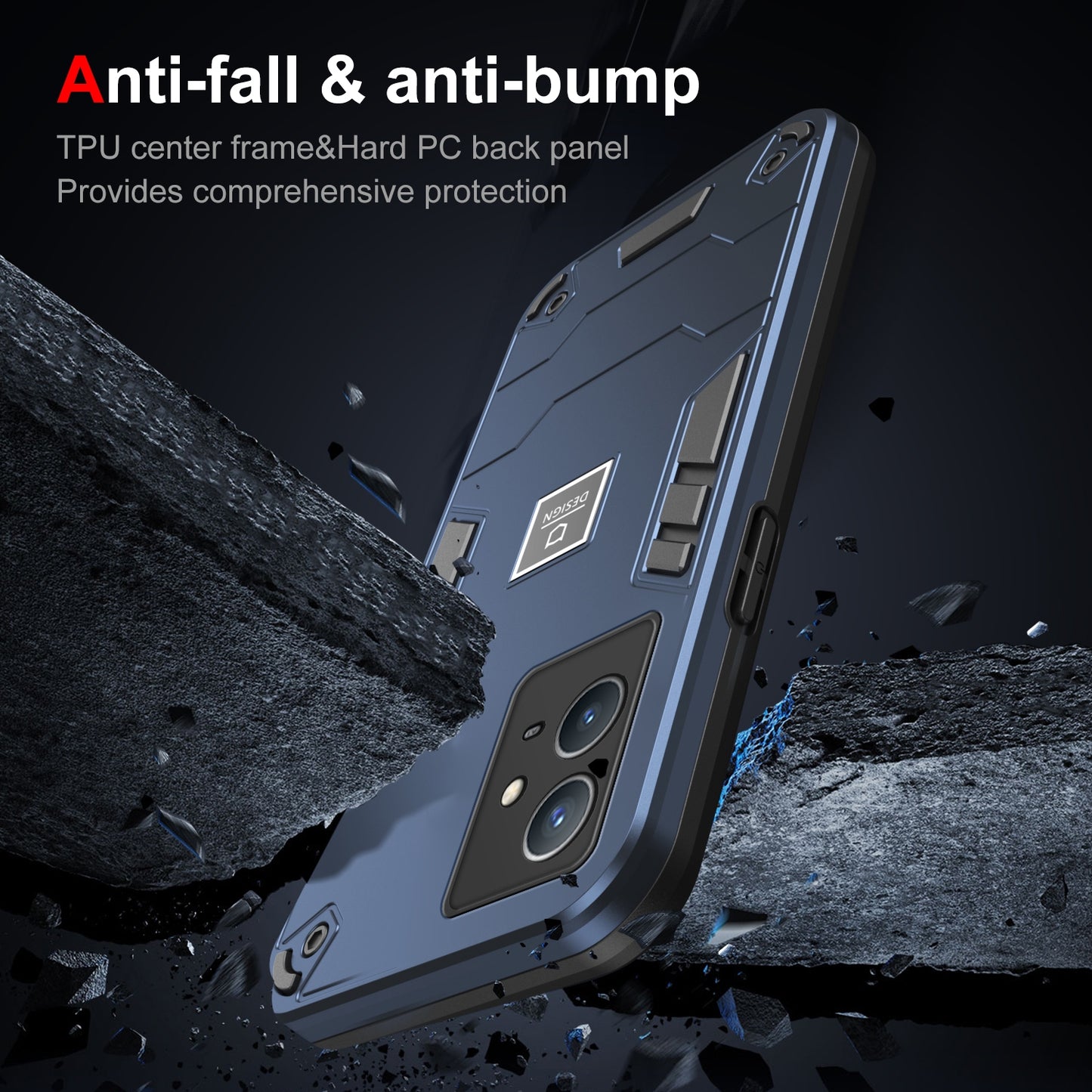 For vivo Y33s Shockproof Phone Case with Dual-Layer Protection, TPU+PC Material, Durable, Stylish Design & Lightweight Structure