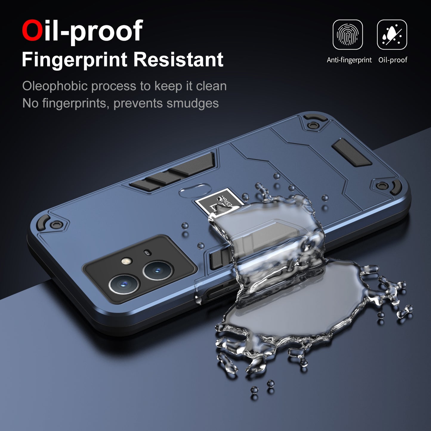 For vivo Y33s Shockproof Phone Case with Dual-Layer Protection, TPU+PC Material, Durable, Stylish Design & Lightweight Structure