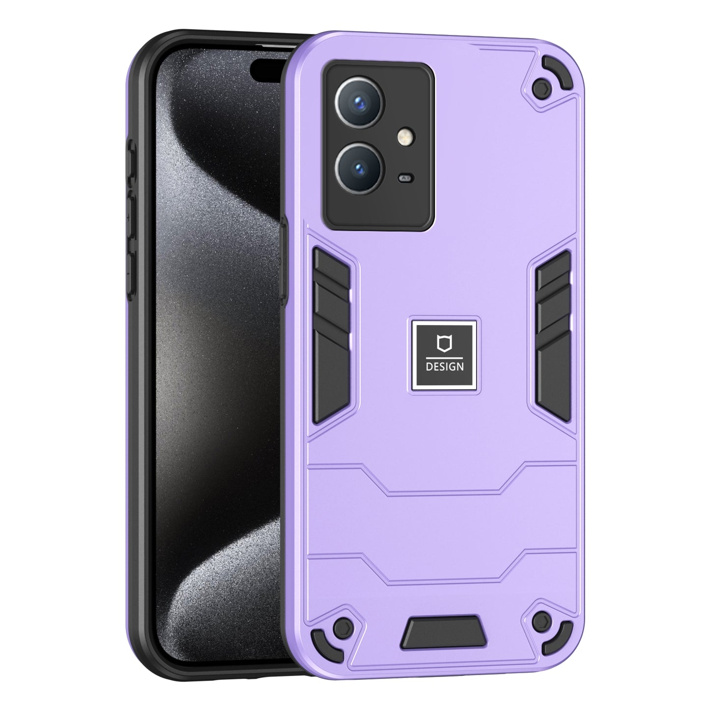 For vivo Y33s Shockproof Phone Case with Dual-Layer Protection, TPU+PC Material, Durable, Stylish Design & Lightweight Structure