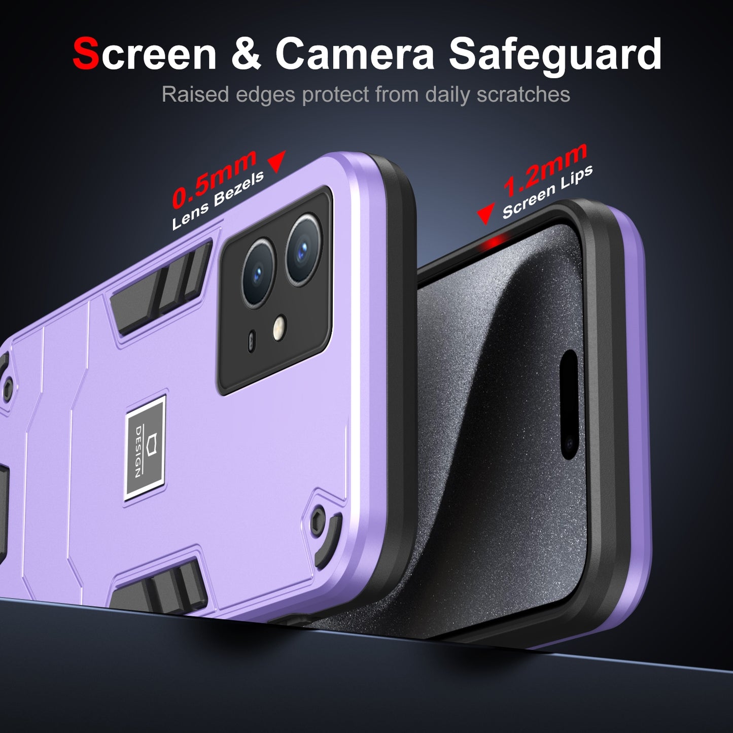 For vivo Y33s Shockproof Phone Case with Dual-Layer Protection, TPU+PC Material, Durable, Stylish Design & Lightweight Structure