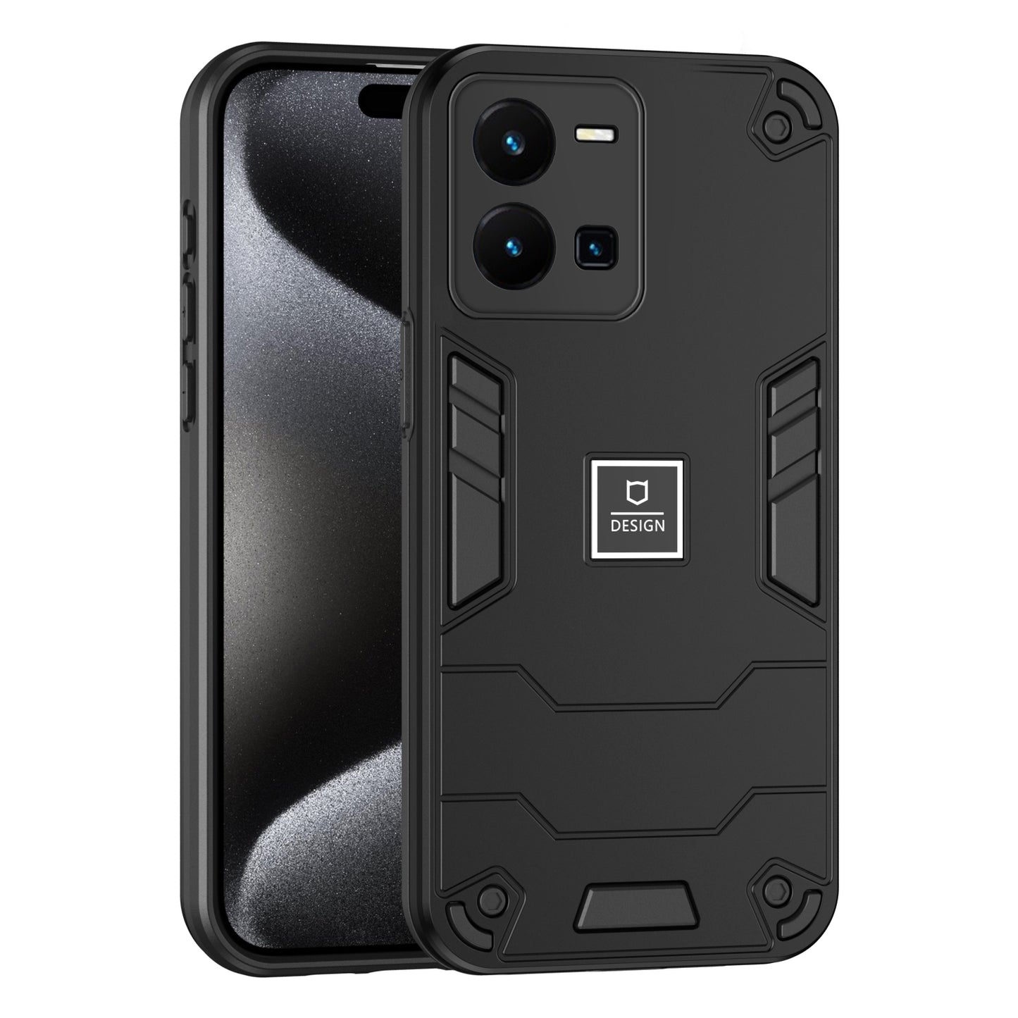 For vivo Y35 Shockproof Phone Case with Dual-Layer Protection, TPU+PC Material, Durable, Stylish Design & Lightweight Structure