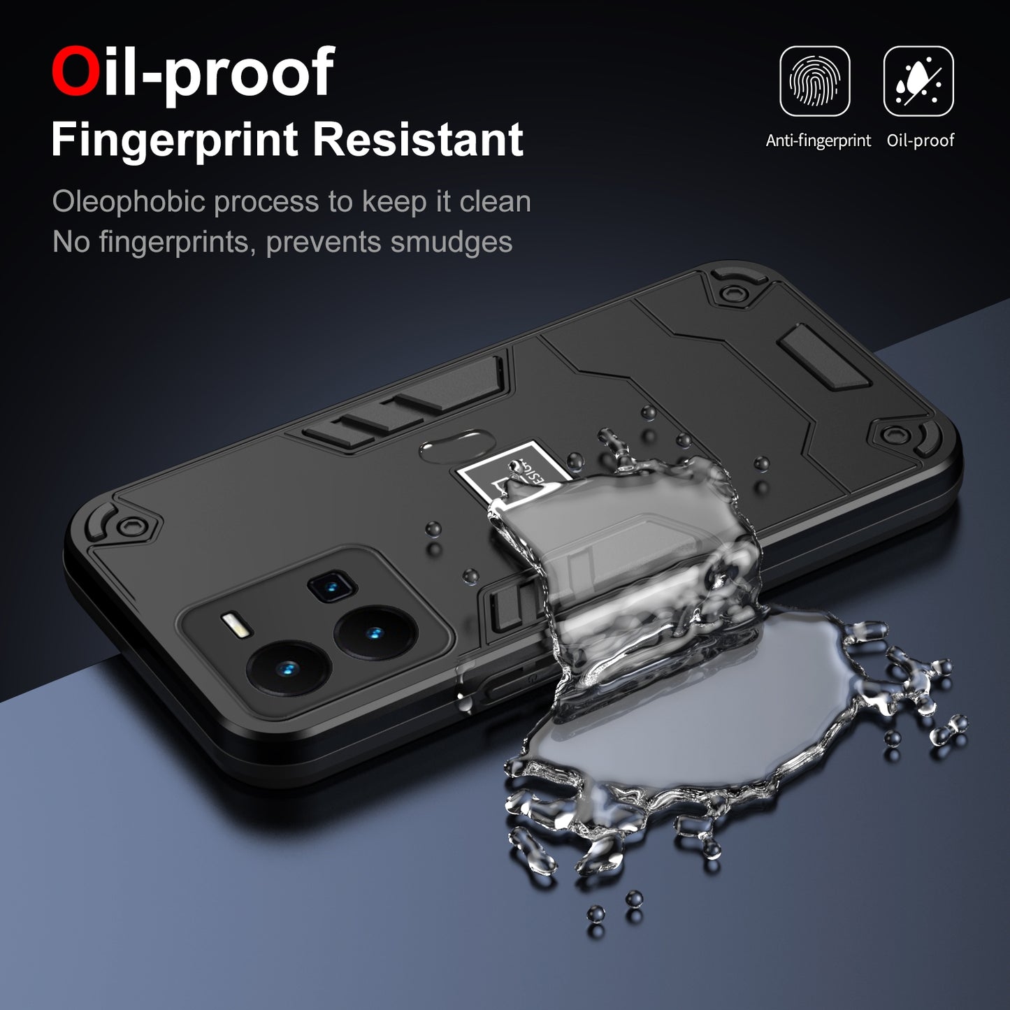 For vivo Y35 Shockproof Phone Case with Dual-Layer Protection, TPU+PC Material, Durable, Stylish Design & Lightweight Structure