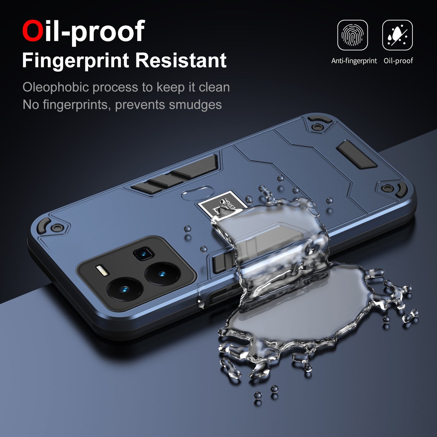 For vivo Y35 Shockproof Phone Case with Dual-Layer Protection, TPU+PC Material, Durable, Stylish Design & Lightweight Structure