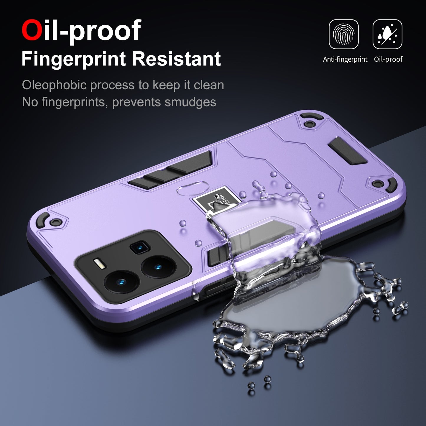 For vivo Y35 Shockproof Phone Case with Dual-Layer Protection, TPU+PC Material, Durable, Stylish Design & Lightweight Structure
