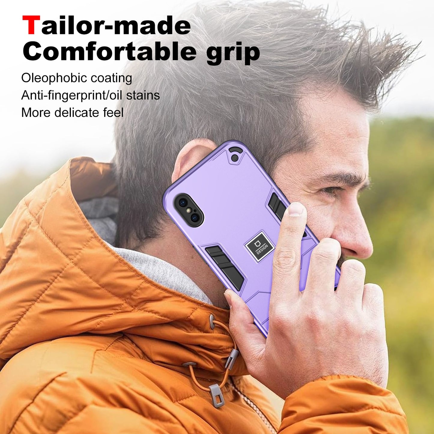 iPhone X Shockproof Phone Case with Dual-Layer Protection, TPU+PC Material, Durable, Stylish Design & Lightweight Structure