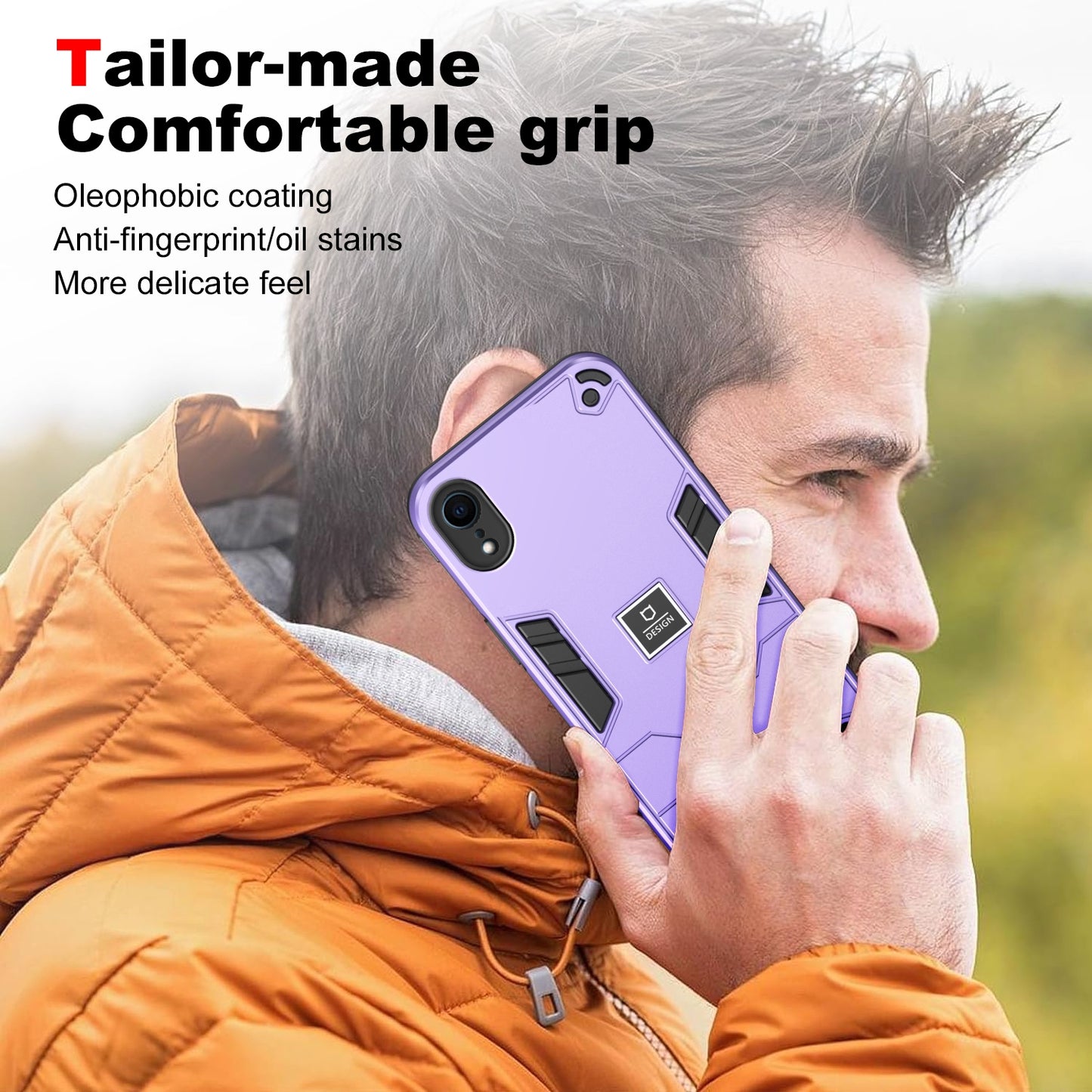 iPhone XR Shockproof Phone Case with Dual-Layer Protection, TPU+PC Material, Durable, Stylish Design & Lightweight Structure