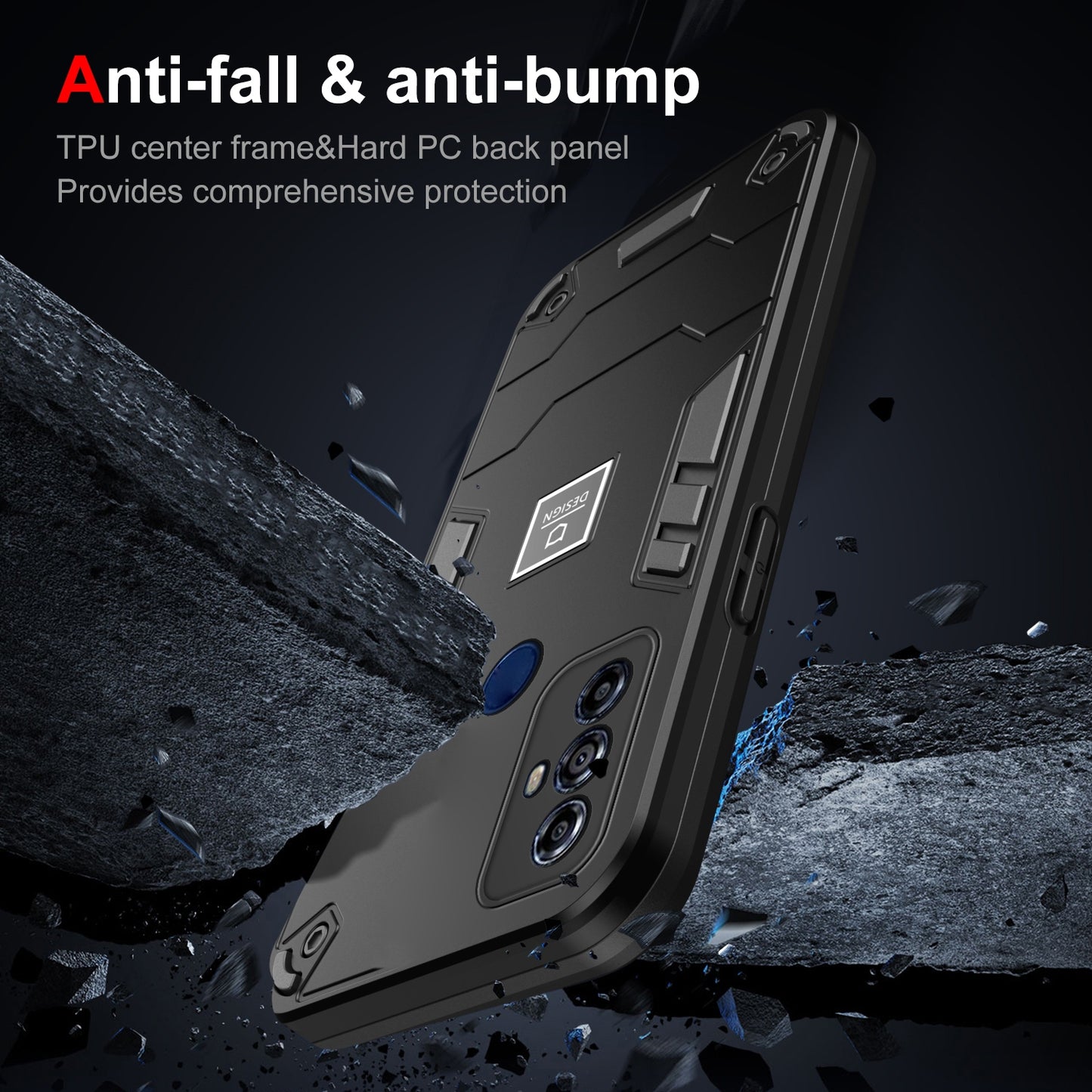 For Motorola Moto G Play 2023 Shockproof Phone Case with Dual-Layer Protection, TPU+PC Material, Durable, Stylish Design & Lightweight Structure