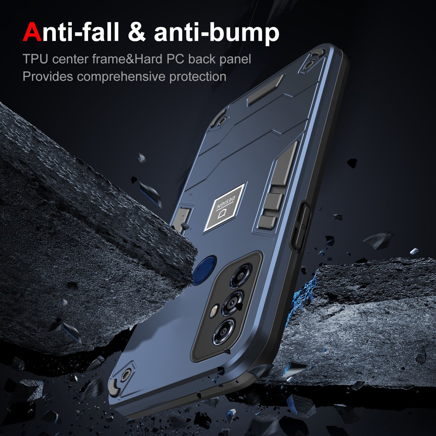 For Motorola Moto G Play 2023 Shockproof Phone Case with Dual-Layer Protection, TPU+PC Material, Durable, Stylish Design & Lightweight Structure