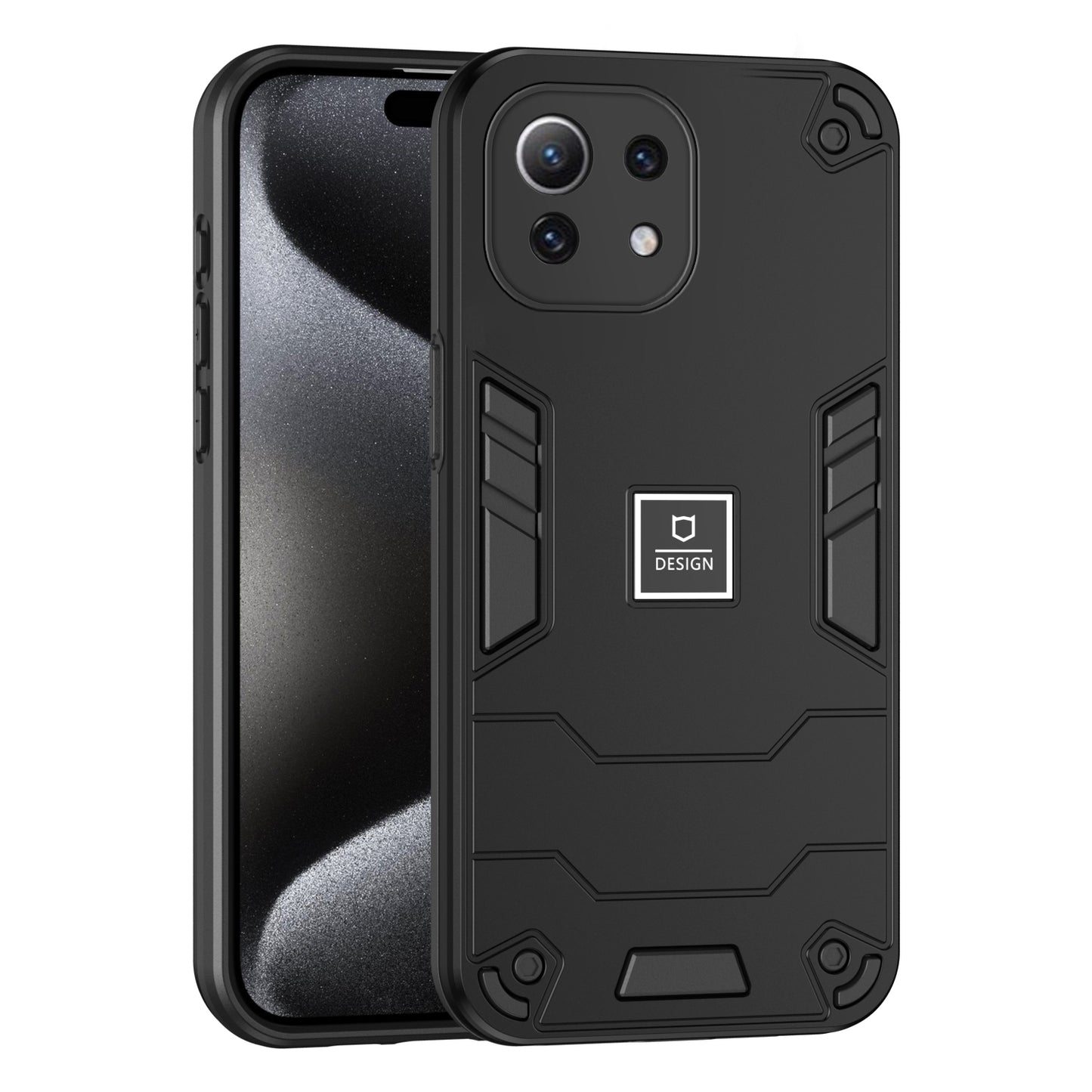 For Xiaomi 11 Lite Shockproof Phone Case with Dual-Layer Protection, TPU+PC Material, Durable, Stylish Design & Lightweight Structure