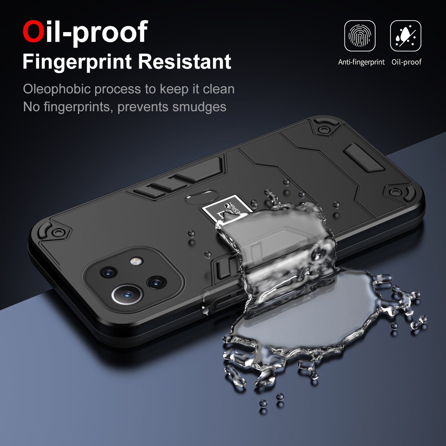 For Xiaomi 11 Lite Shockproof Phone Case with Dual-Layer Protection, TPU+PC Material, Durable, Stylish Design & Lightweight Structure