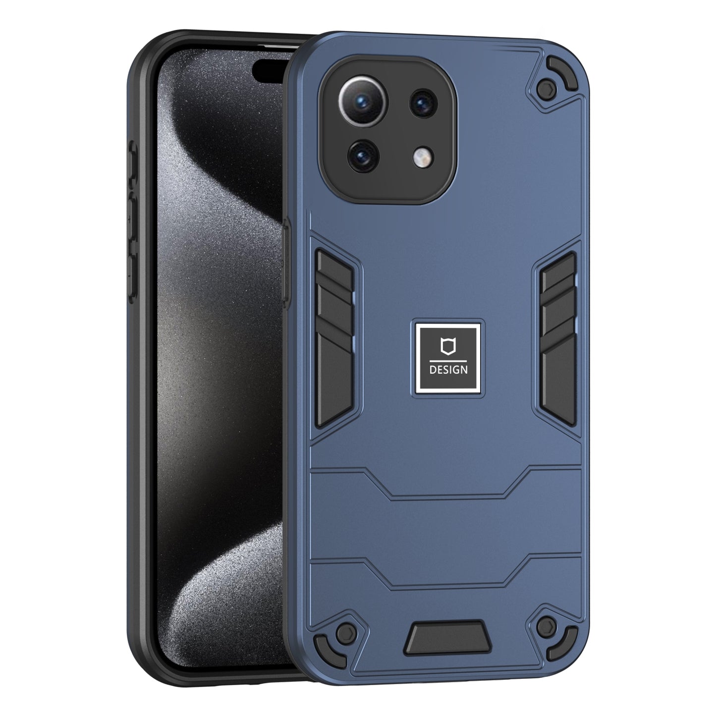For Xiaomi 11 Lite Shockproof Phone Case with Dual-Layer Protection, TPU+PC Material, Durable, Stylish Design & Lightweight Structure