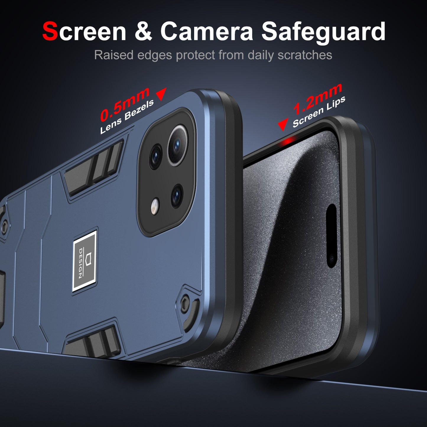 For Xiaomi 11 Lite Shockproof Phone Case with Dual-Layer Protection, TPU+PC Material, Durable, Stylish Design & Lightweight Structure