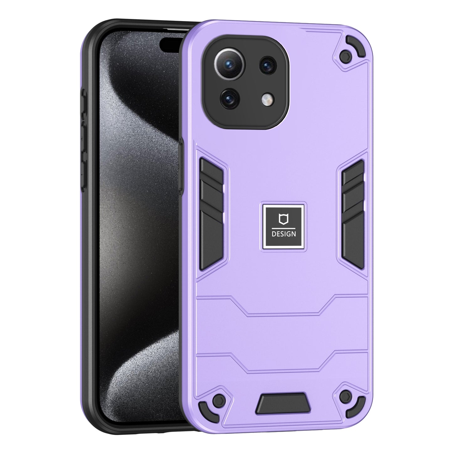 For Xiaomi 11 Lite Shockproof Phone Case with Dual-Layer Protection, TPU+PC Material, Durable, Stylish Design & Lightweight Structure
