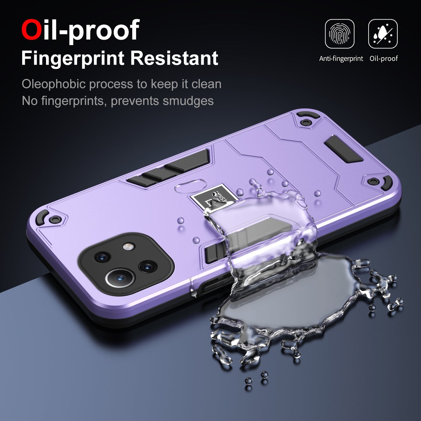 For Xiaomi 11 Lite Shockproof Phone Case with Dual-Layer Protection, TPU+PC Material, Durable, Stylish Design & Lightweight Structure