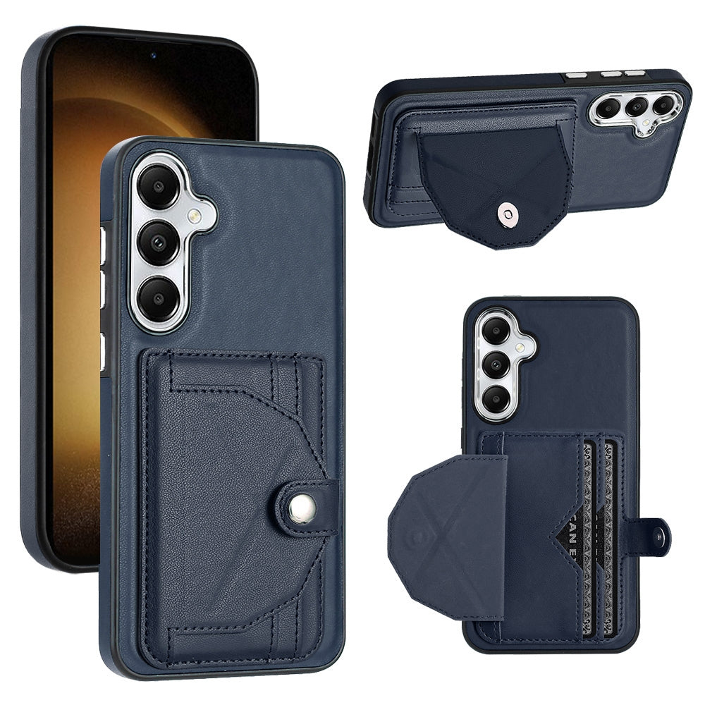 For Samsung Galaxy S24+ 5G Leather Case - Shockproof with Card Holder, Durable Design