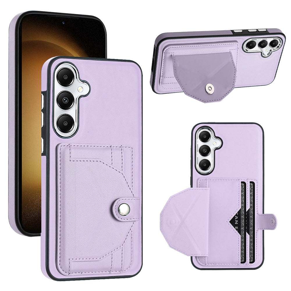 For Samsung Galaxy S24+ 5G Leather Case - Shockproof with Card Holder, Durable Design