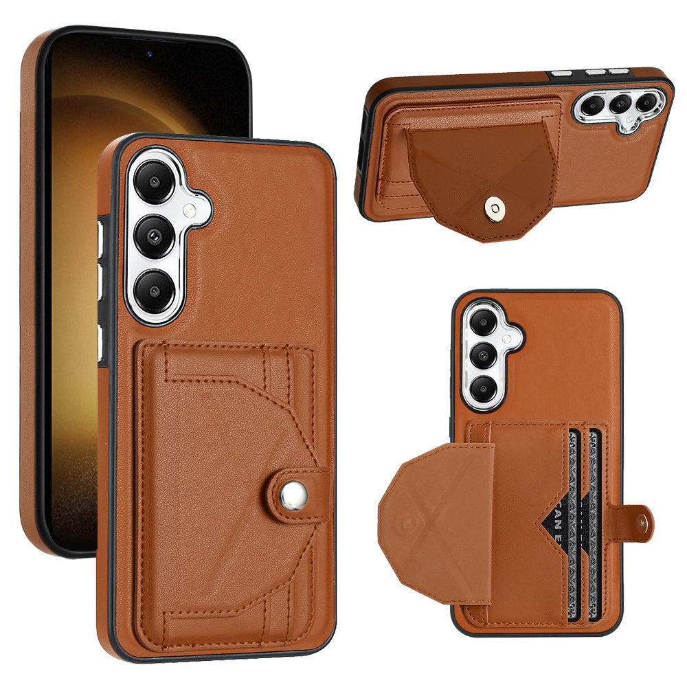 For Samsung Galaxy S24+ 5G Leather Case - Shockproof with Card Holder, Durable Design