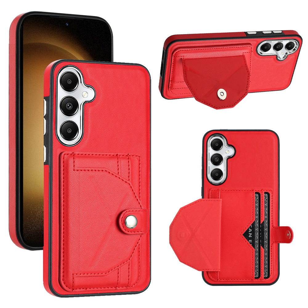 For Samsung Galaxy S24+ 5G Leather Case - Shockproof with Card Holder, Durable Design